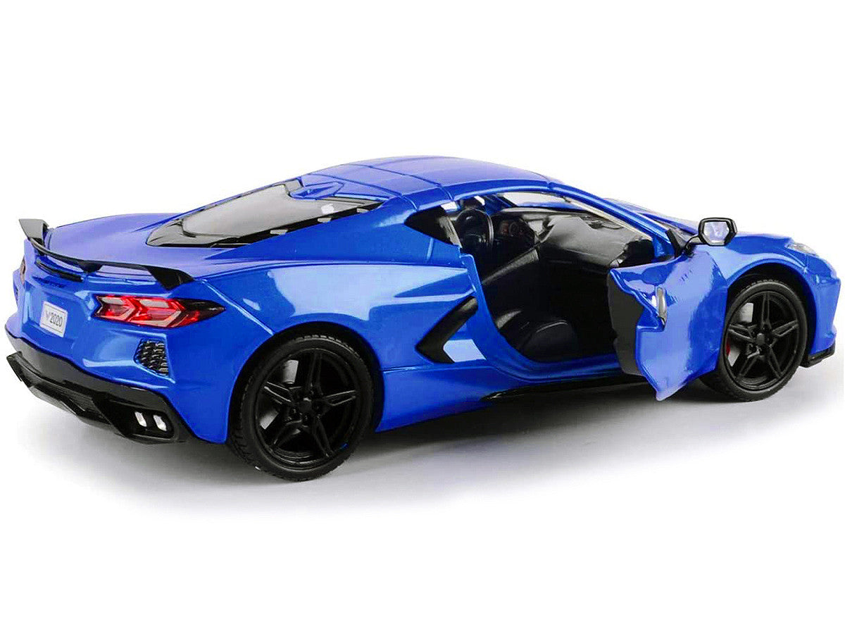 2020 Chevrolet Corvette C8 Stingray Blue Metallic "Timeless Legends" 1/24 Diecast Model Car by Motormax-1