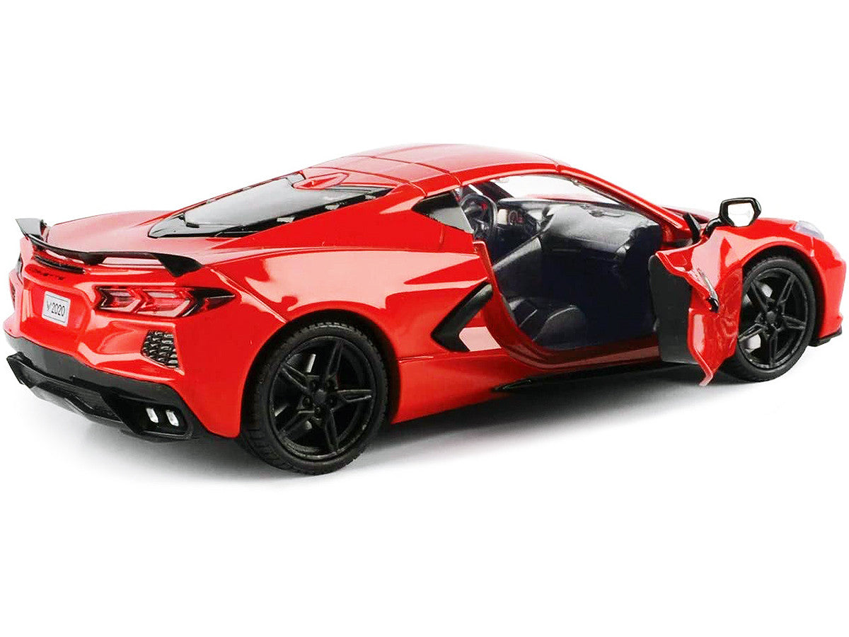 2020 Chevrolet Corvette C8 Stingray Red "Timeless Legends" 1/24 Diecast Model Car by Motormax-2
