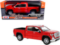 2019 GMC Sierra 1500 SLT Crew Cab Pickup Truck Red 1/24-1/27 Diecast Model Car by Motormax-0