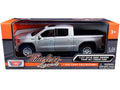 2019 GMC Sierra 1500 SLT Crew Cab Pickup Truck Silver Metallic 1/24-1/27 Diecast Model Car by Motormax-0