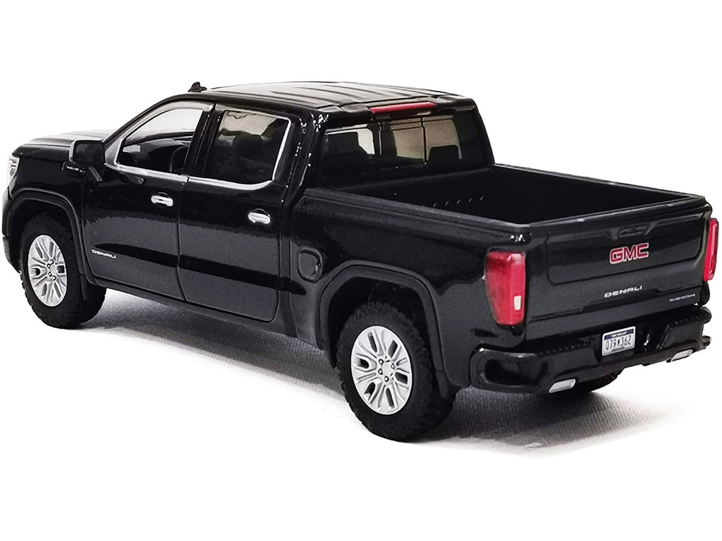 2019 GMC Sierra 1500 Denali Crew Cab Pickup Truck Black 1/24-1/27 Diecast Model Car by Motormax-1