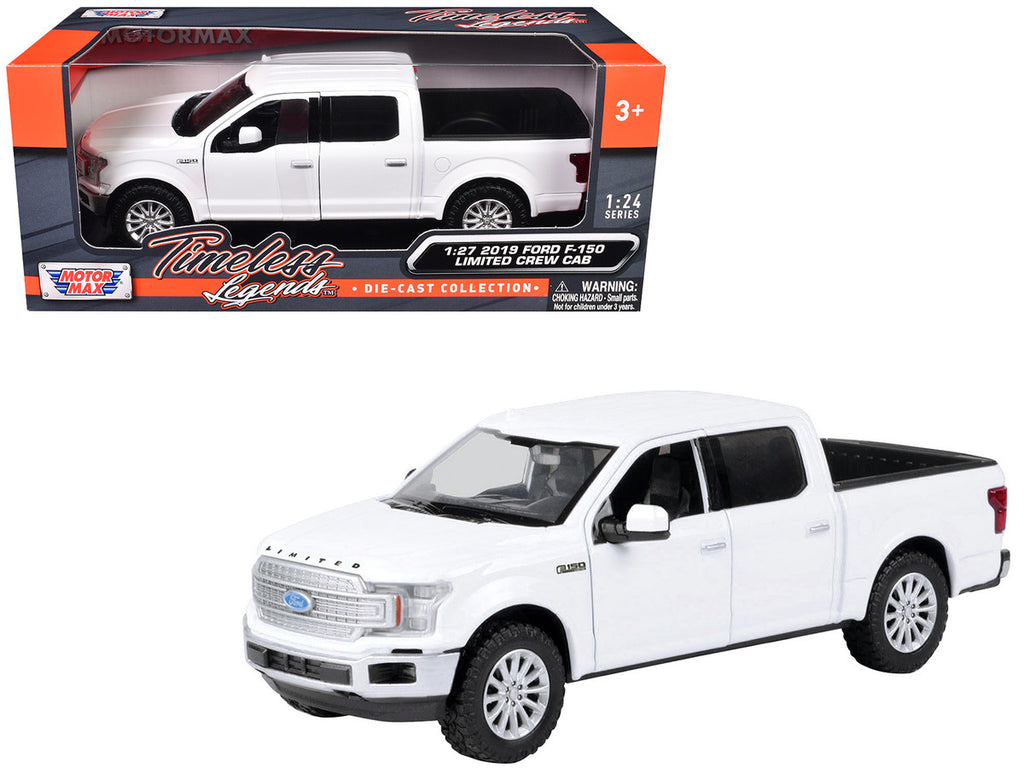2019 Ford F-150 Limited Crew Cab Pickup Truck White 1/24-1/27 Diecast Model Car by Motormax-0