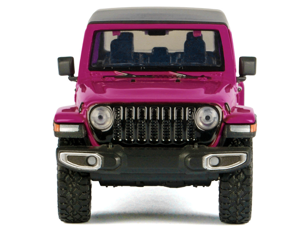 2021 Jeep Gladiator Overland Pickup Truck Purple with Matt Black Top 1/24-1/27 Diecast Model Car by Motormax-2
