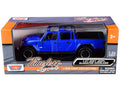 2021 Jeep Gladiator Overland (Open Top) Pickup Truck Blue Metallic 1/24-1/27 Diecast Model Car by Motormax-0