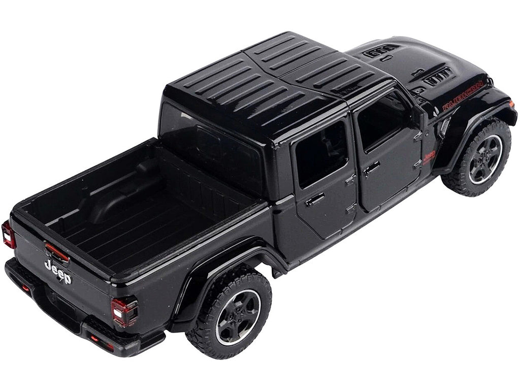 2021 Jeep Gladiator Rubicon (Closed Top) Pickup Truck Black 1/24-1/27 Diecast Model Car by Motormax-1