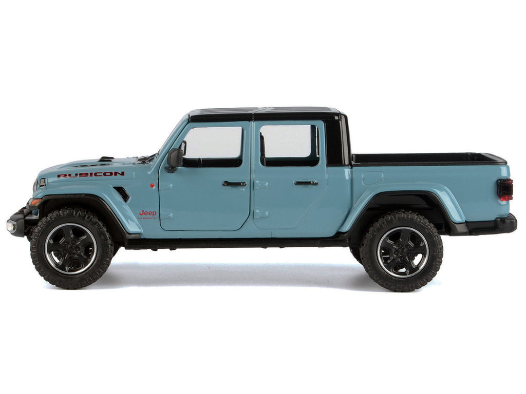 2021 Jeep Gladiator Rubicon (Closed Top) Pickup Truck Blue with Black Top 1/24-1/27 Diecast Model Car by Motormax-0