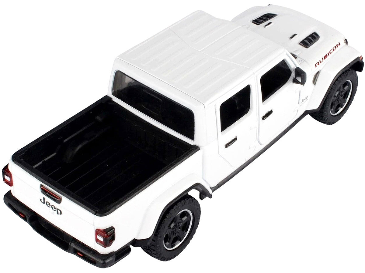 2021 Jeep Gladiator Rubicon (Closed Top) Pickup Truck White 1/24-1/27 Diecast Model Car by Motormax-1