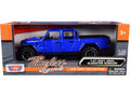 2021 Jeep Gladiator Rubicon (Open Top) Pickup Truck Blue 1/24-1/27 Diecast Model Car by Motormax-0