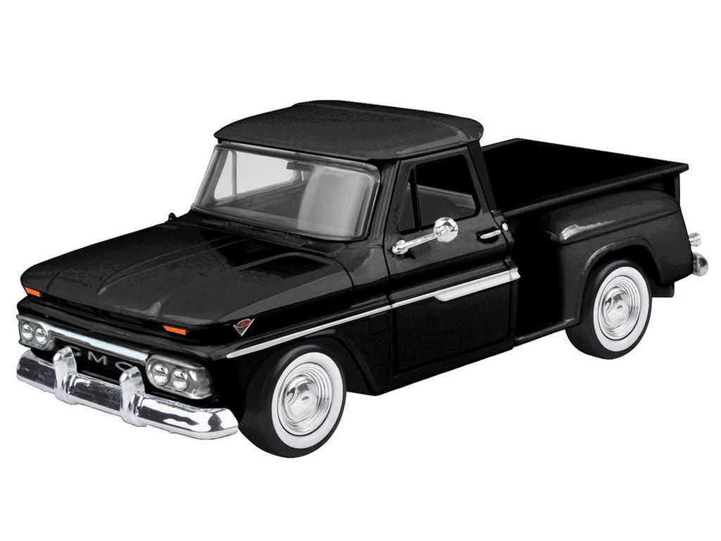 1966 GMC C1000 Fenderside Pickup Truck Black "Timeless Legends" Series 1/24 Diecast Model Car by Motormax-0