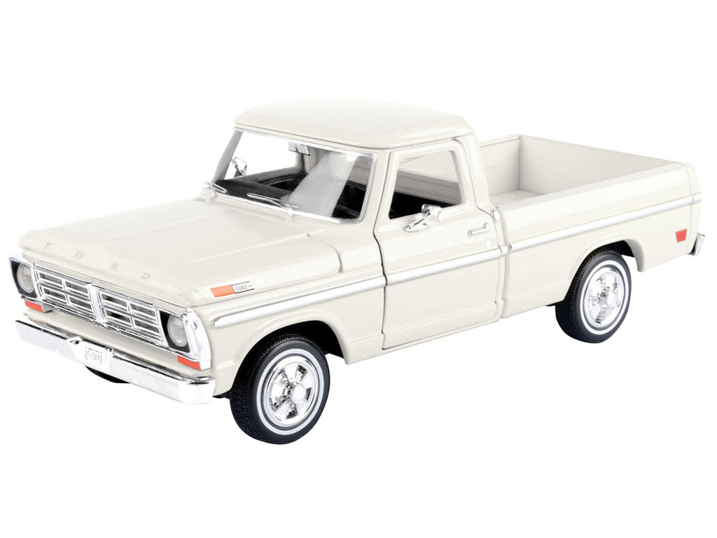 1972 Ford F-100 Pickup Truck Cream "Timeless Legends" Series 1/24 Diecast Model Car by Motormax-0