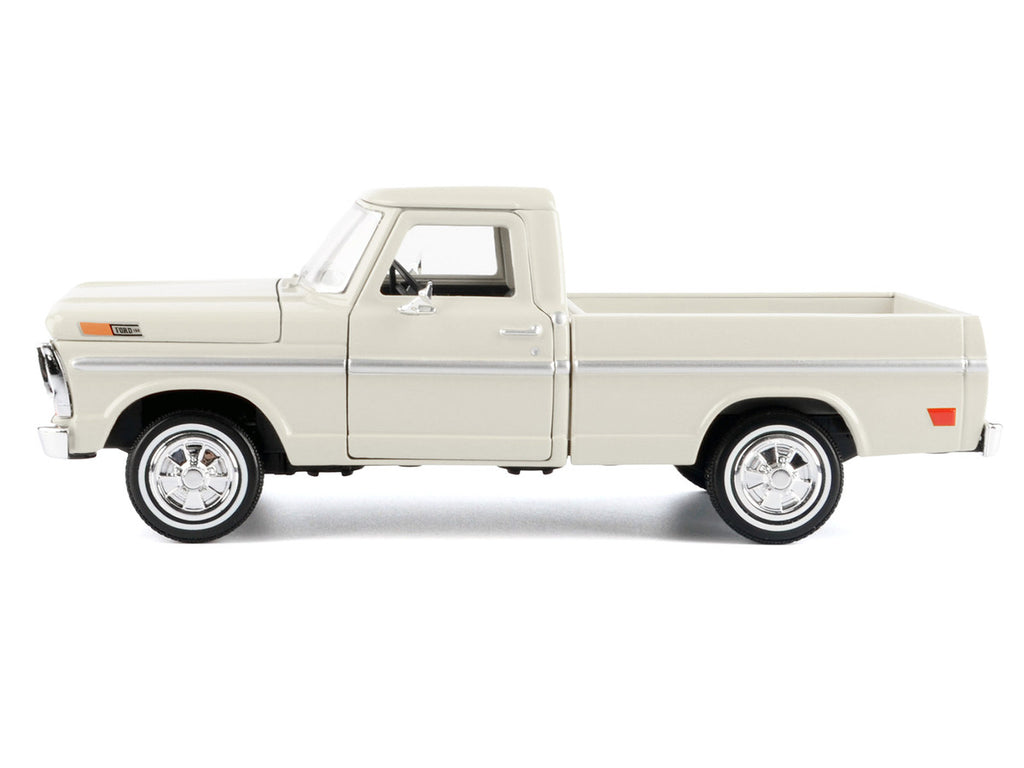 1972 Ford F-100 Pickup Truck Cream "Timeless Legends" Series 1/24 Diecast Model Car by Motormax-1