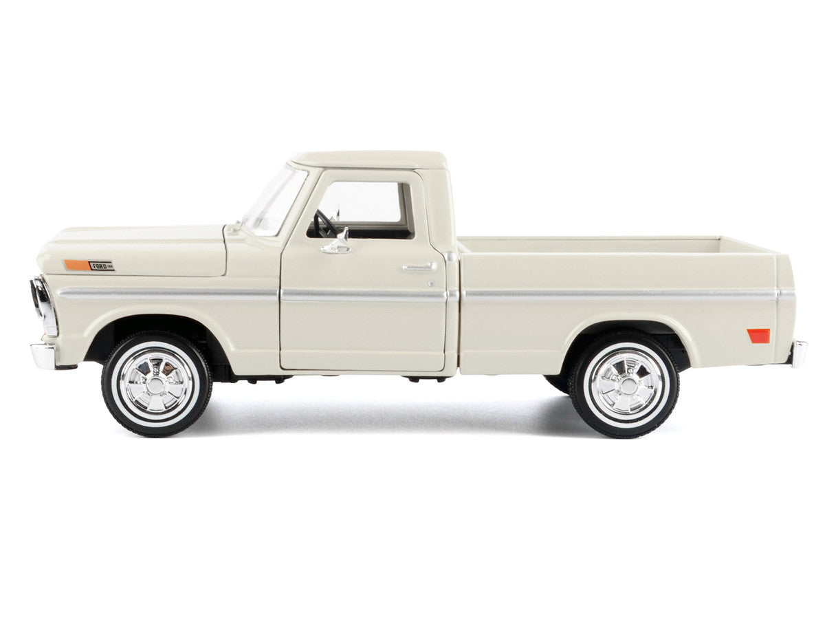 1972 Ford F-100 Pickup Truck Cream "Timeless Legends" Series 1/24 Diecast Model Car by Motormax-1