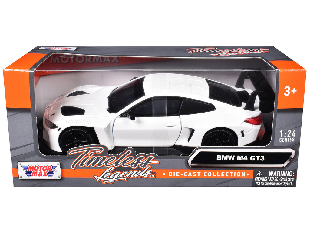 BMW M4 GT3 White "Timeless Legends" Series 1/24 Diecast Model Car by Motormax-2