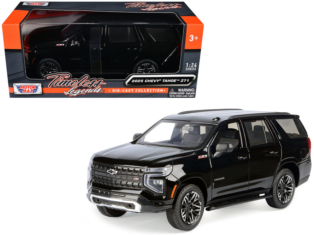 2025 Chevrolet Tahoe Z71 Black "Timeless Legends" Series 1/24 Diecast Model Car by Motormax-4