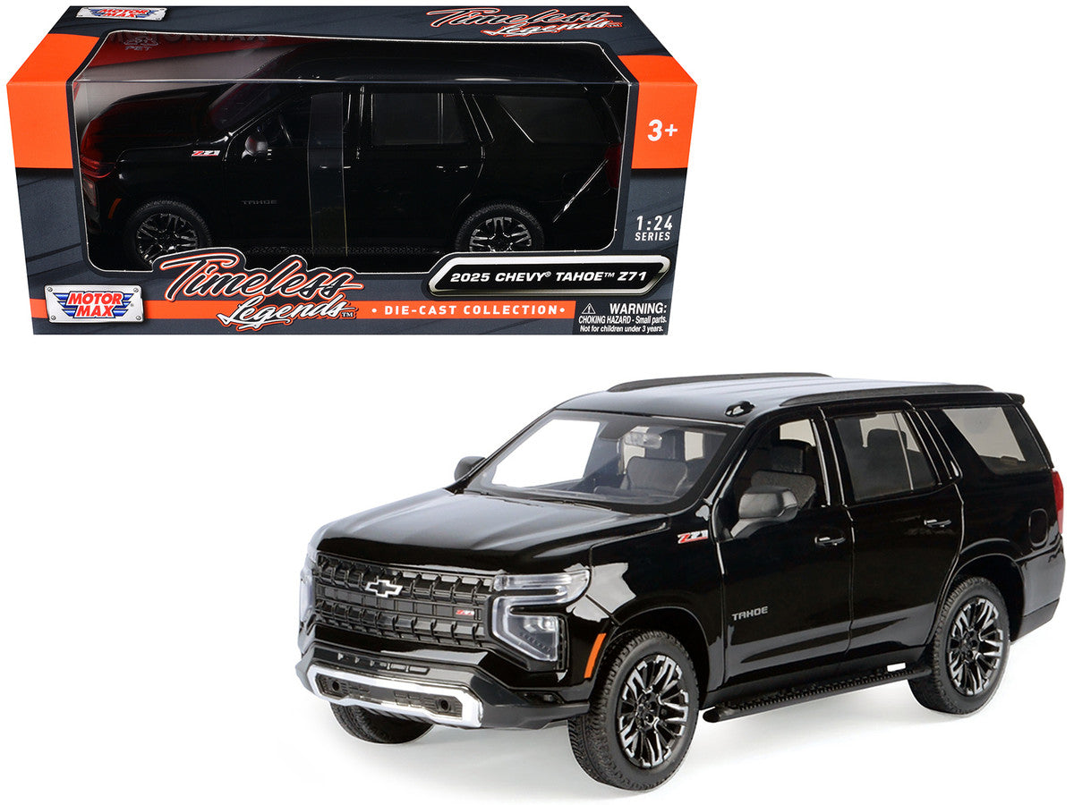 2025 Chevrolet Tahoe Z71 Black "Timeless Legends" Series 1/24 Diecast Model Car by Motormax-4
