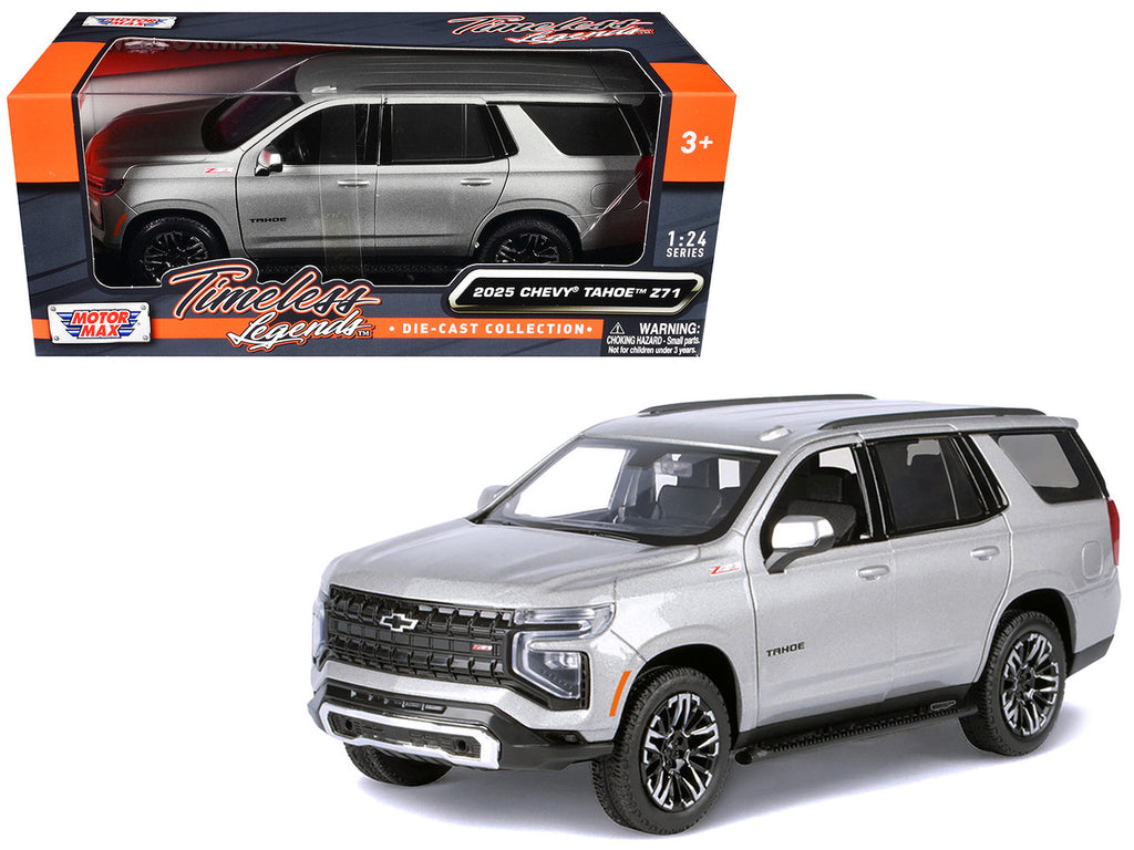 2025 Chevrolet Tahoe Z71 Gray Metallic "Timeless Legends" Series 1/24 Diecast Model Car by Motormax-4