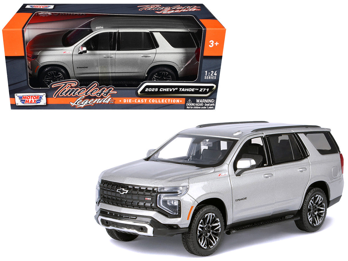 2025 Chevrolet Tahoe Z71 Gray Metallic "Timeless Legends" Series 1/24 Diecast Model Car by Motormax-4