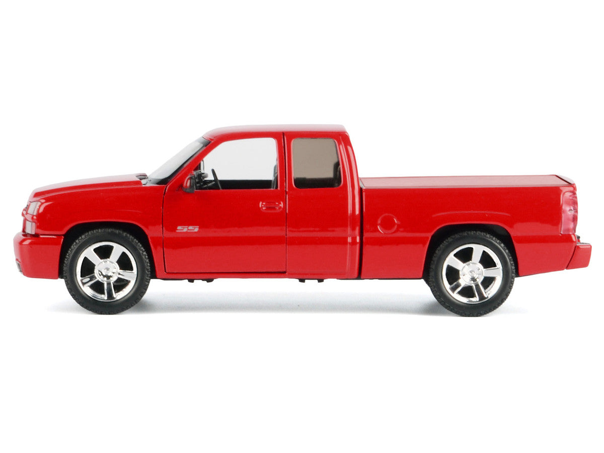 2006 Chevrolet Silverado SS Pickup Truck Red "Timeless Legends" Series 1/25 Diecast Model Car by Motormax-1