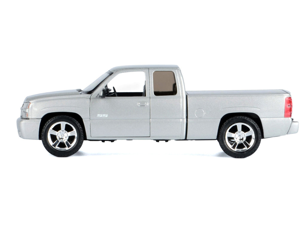 2006 Chevrolet Silverado SS Pickup Truck Silver Metallic "Timeless Legends" Series 1/25 Diecast Model Car by Motormax-1
