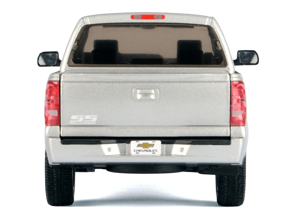 2006 Chevrolet Silverado SS Pickup Truck Silver Metallic "Timeless Legends" Series 1/25 Diecast Model Car by Motormax-3