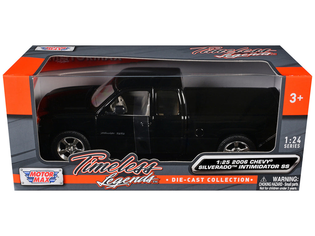 2006 Chevrolet Silverado Intimidator SS Pickup Truck Black "Timeless Legends" Series 1/25 Diecast Model Car by Motormax-2
