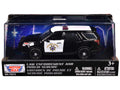 2015 Ford Police Interceptor Utility "California Highway Patrol" Black and White "Law Enforcement and Public Service" Series 1/43 Diecast Model Car by Motormax-0