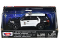 2022 Ford Police Interceptor Utility "LAPD (Los Angeles Police Department)" Black and White "Law Enforcement and Public Service" Series 1/43 Diecast Model Car by Motormax-0
