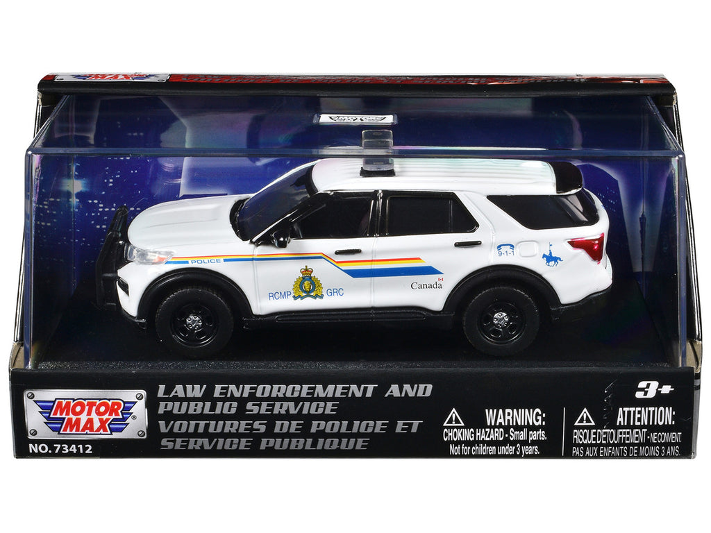 2022 Ford Police Interceptor Utility "RCMP (Royal Canadian Mounted Police)" White "Law Enforcement and Public Service" Series 1/43 Diecast Model Car by Motormax-0