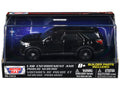 2022 Ford Police Interceptor Utility Black Unmarked "Custom Builder's Kit" "Law Enforcement and Public Service" Series 1/43 Diecast Model Car by Motormax-0
