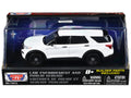 2022 Ford Police Interceptor Utility White Unmarked "Custom Builder's Kit" "Law Enforcement and Public Service" Series 1/43 Diecast Model Car by Motormax-0