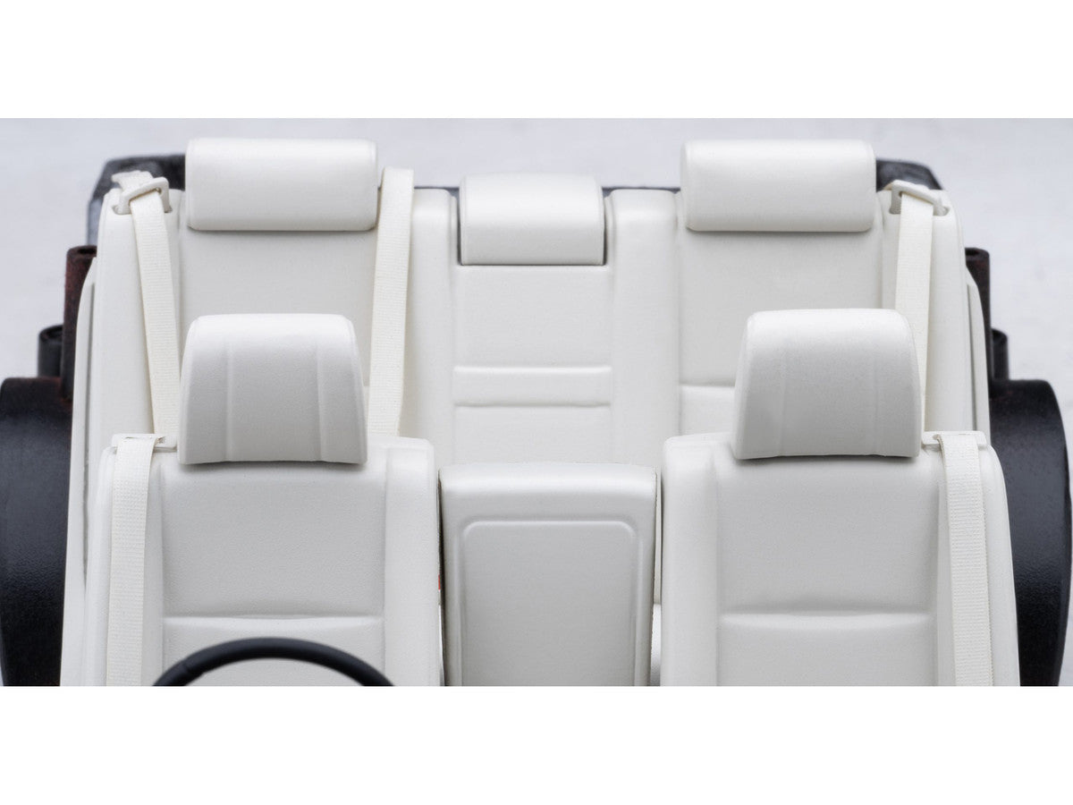 Toyota Century Open Car Convertible RHD (Right Hand Drive) Black with White Interior 1/18 Model Car by Autoart-3