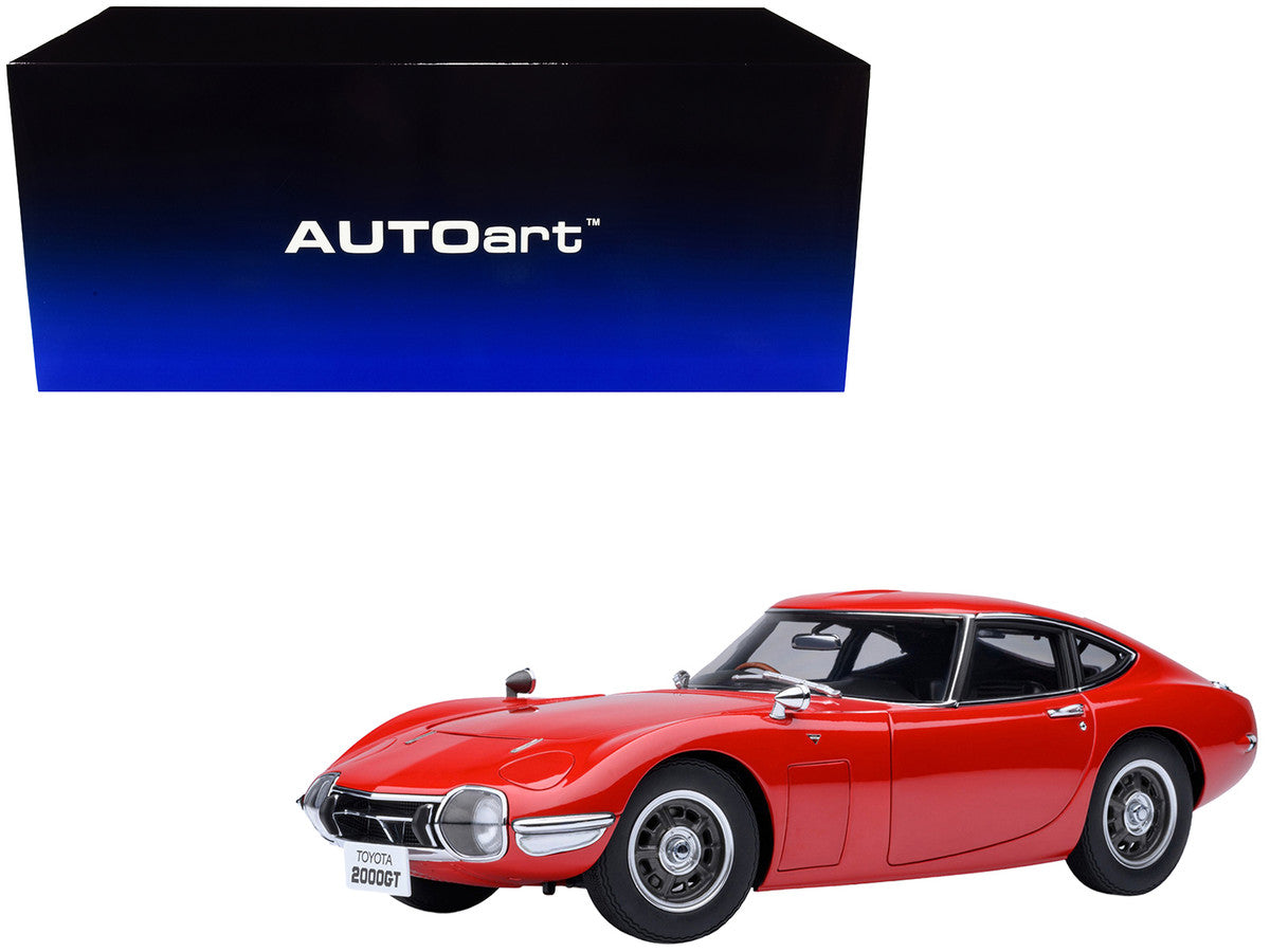 1967 Toyota 2000GT RHD (Right Hand Drive) Red 1/18 Model Car by Autoart-4