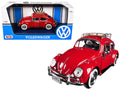 1966 Volkswagen Classic Beetle Red 1/24 Diecast Car Model by Motormax-0