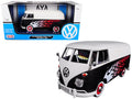 Volkswagen Type 2 (T1) Delivery Van with Flames 1/24 Diecast Car Model by Motormax-0