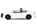 2023 Dodge Charger Pursuit Police Car Unmarked White with Flashing Light Bar Front and Rear Lights and 2 Sounds "Builder's Kit" 1/24 Diecast Model Car by Motormax-0