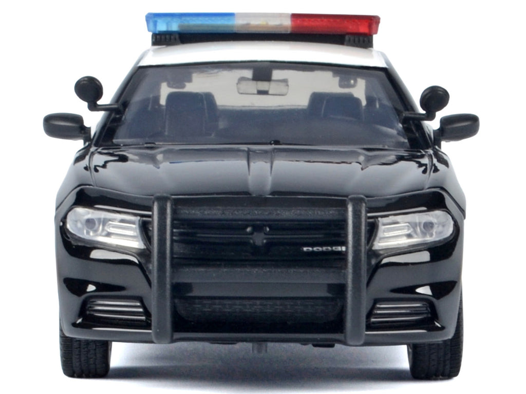 2023 Dodge Charger Pursuit Police Car "California Highway Patrol (CHP)" Black and White with Flashing Light Bar and Front and Rear Lights and Sounds 1/24 Diecast Model Car by Motormax-3