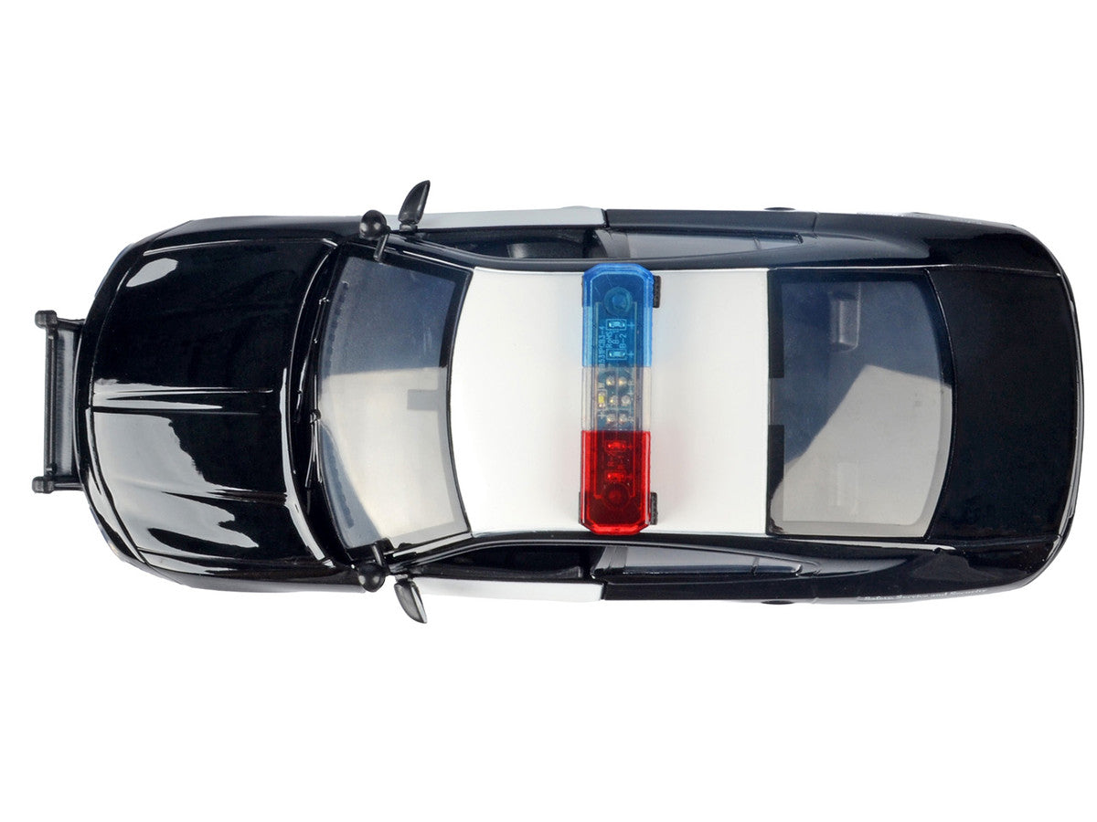2023 Dodge Charger Pursuit Police Car "California Highway Patrol (CHP)" Black and White with Flashing Light Bar and Front and Rear Lights and Sounds 1/24 Diecast Model Car by Motormax-1