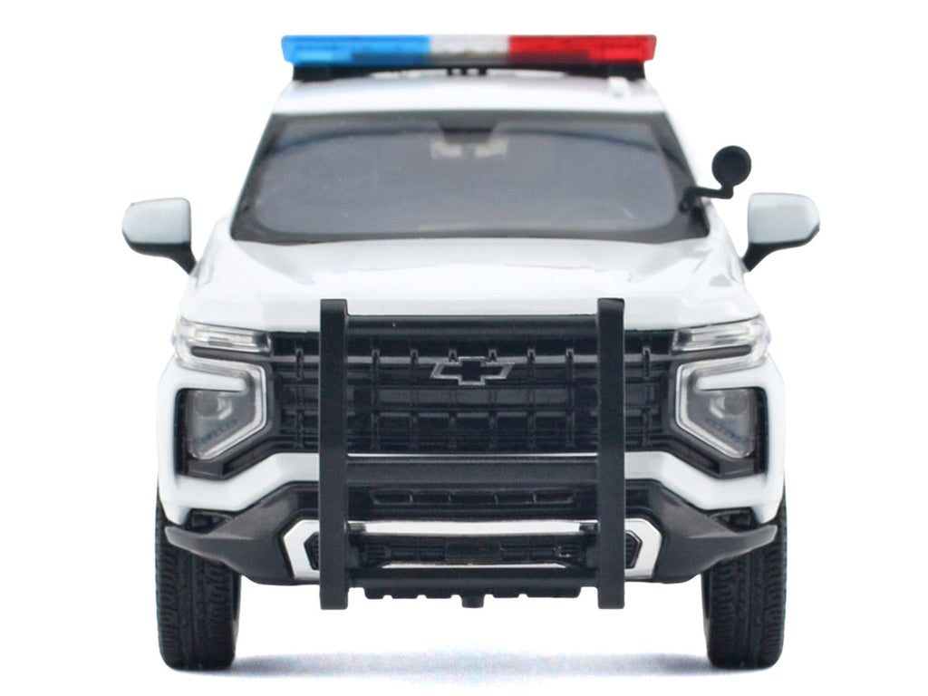 2025 Chevrolet Tahoe PPV "RCMP (Royal Canadian Mounted Police)" White with Stripes with Flashing Light Bar and Front and Rear Lights and Sounds 1/24 Diecast Model Car by Motormax-3