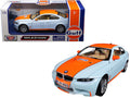 BMW M3 Coupe with "Gulf Oil" Livery Light Blue with Orange Stripe 1/24 Diecast Model Car by Motormax-0