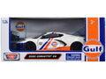 2020 Chevrolet Corvette C8 #52 White and Light Blue with Stripes "Gulf Oil" "Gulf Die-Cast Collection" 1/24 Diecast Model Car by Motormax-0
