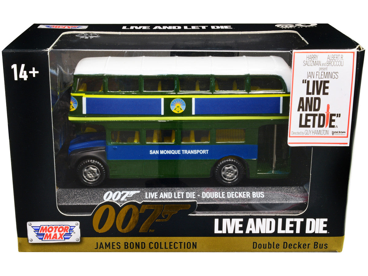 Double Decker Bus "San Monique Transport" James Bond 007 "Live and Let Die" (1973) Movie "James Bond Collection" Series Diecast Model Car by Motormax-0