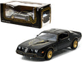 1980 Pontiac Firebird Trans Am T/A Turbo 4.9L Starlite Black with Golden Eagle Hood and Stripes 1/24 Diecast Model Car by Greenlight-0
