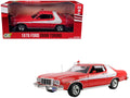 1976 Ford Gran Torino Red with White Graphics "Hollywood Greatest Hits" Series 1/24 Diecast Model Car by Greenlight-0