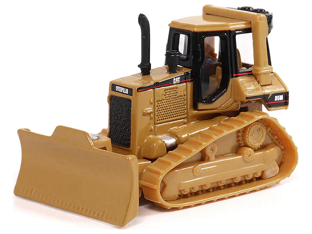 Peterbilt 579 UltraLoft Tandem Tractor Red Metallic with Lowboy Trailer and CAT D5M Dozer Yellow 1/87 (HO) Diecast Model by Diecast Masters-2