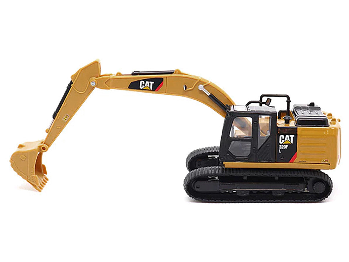 CAT Caterpillar 320F L Hydraulic Excavator Yellow and Black 1/64 Diecast Model by Diecast Masters-2