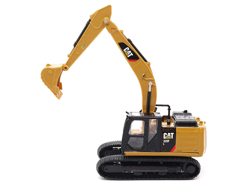 CAT Caterpillar 320F L Hydraulic Excavator Yellow and Black 1/64 Diecast Model by Diecast Masters-1
