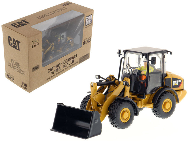 CAT Caterpillar 906H Compact Wheel Loader with Operator "Core Classics Series" 1/50 Diecast Model by Diecast Masters-0