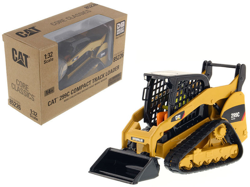 CAT Caterpillar 299C Compact Track Loader with Work Tools and Operator "Core Classics" Series 1/32 Diecast Model by Diecast Masters-0