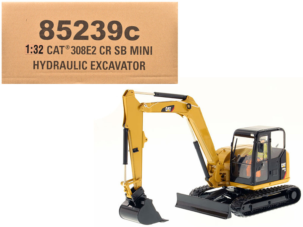 CAT Caterpillar 308E2 CR SB Mini Hydraulic Excavator with Working Tools and Operator "Core Classics" Series 1/32 Diecast Model by Diecast Masters-1