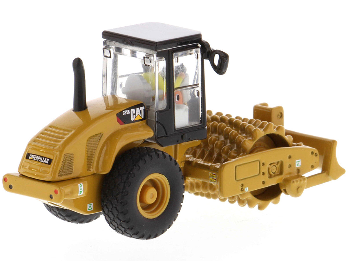 CAT Caterpillar CS56 Padfoot Drum Vibratory Soil Compactor with Operator "High Line" Series 1/87 (HO) Scale Diecast Model by Diecast Masters-2